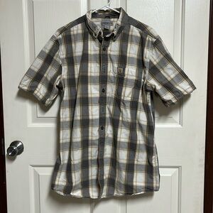 Carhartt Men’s Button Up Short Sleeve Shirt Size Large Tall